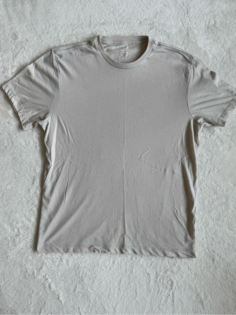 J.Crew Washed Jersey Tee Men’s M Beige Cotton Blend Crewneck T-Shirt